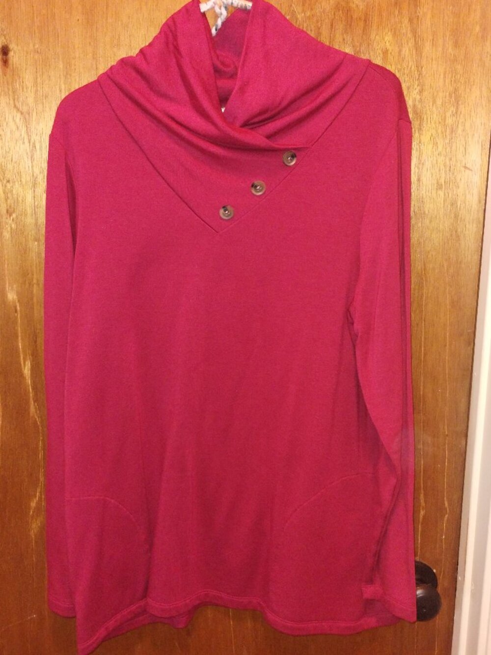 Chico's Maroon Cowl Neck Sweater